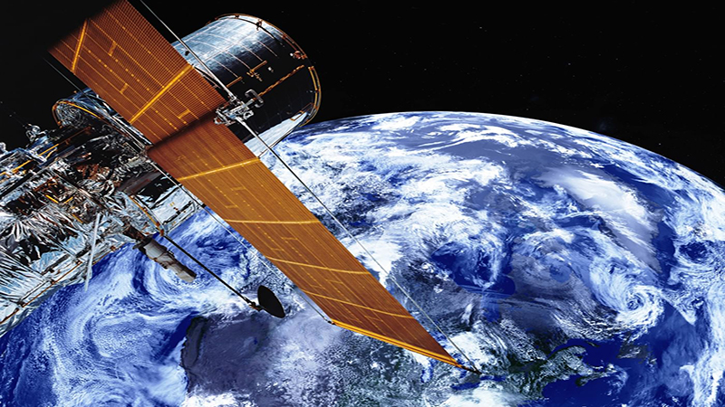 تصویر مفهومی از ماهواره‌ها در حال بررسی تغییرات نزدیک به هسته زمین