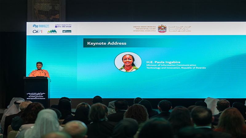 وزیر رواندا در مراسم رونمایی سامانه هوش مصنوعی ابوظبی برای توسعه کشاورزی+نجم امارات