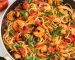 تصویر پاستای میگو مدیترانه‌ای با سس گوجه فرنگی تازه+نجم امارات