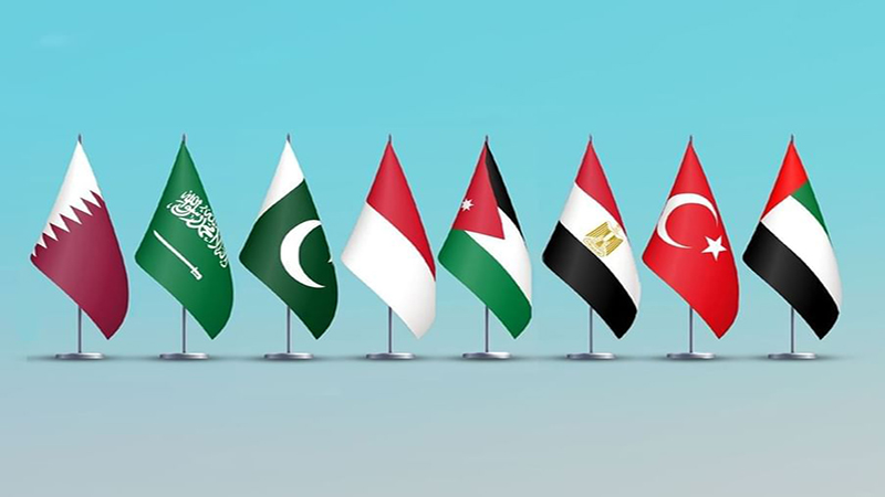 وزرای خارجه کشورهای منطقه در نشست خبری علیه اقدامات اسرائیل در کرانه باختری+نجم امارات